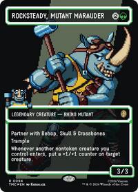 Rocksteady, Mutant Marauder (Borderless) (Surge Foil) (94) [Commander: Teenage Mutant Ninja Turtles]