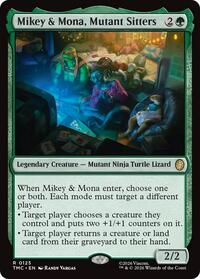 Mikey & Mona, Mutant Sitters (125) [Commander: Teenage Mutant Ninja Turtles]