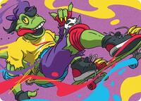 Mondo Gecko Art Card (Gold-Stamped Signature) (26) [Art Series: Teenage Mutant Ninja Turtles]