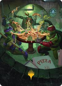 Food Chain Art Card (Gold-Stamped) (33) [Art Series: Teenage Mutant Ninja Turtles]