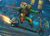 Michelangelo, On the Scene Art Card (49) [Art Series: Teenage Mutant Ninja Turtles]