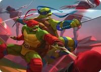 Raph & Leo, Sibling Rivals Art Card (16) [Art Series: Teenage Mutant Ninja Turtles]