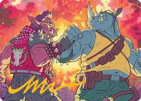 Bebop & Rocksteady Art Card (Gold-Stamped Signature) (29) [Art Series: Teenage Mutant Ninja Turtles]