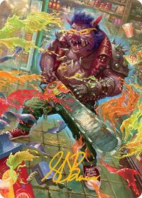 Bebop, Porcine Punk Art Card (Gold-Stamped Signature) (52) [Art Series: Teenage Mutant Ninja Turtles]