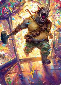 Rocksteady, Rowdy Rhino Art Card (Gold-Stamped Signature) (54) [Art Series: Teenage Mutant Ninja Turtles]