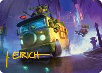 Turtle Van Art Card (Gold-Stamped Signature) (19) [Art Series: Teenage Mutant Ninja Turtles]