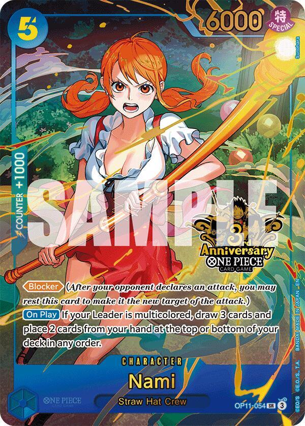 Nami (Japanese Version 3rd Anniversary Set) (OP11-054) [One Piece Promotion Cards]