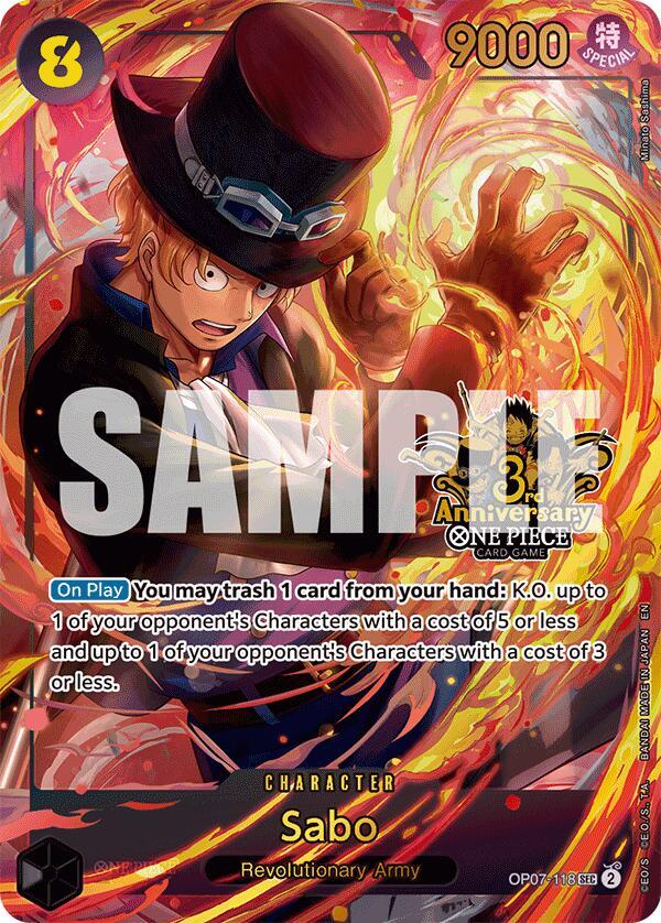 Sabo (Japanese Version 3rd Anniversary Set) (OP07-118) [One Piece Promotion Cards]