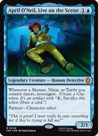 April O'Neil, Live on the Scene (Surge Foil) (9) [Commander: Teenage Mutant Ninja Turtles]