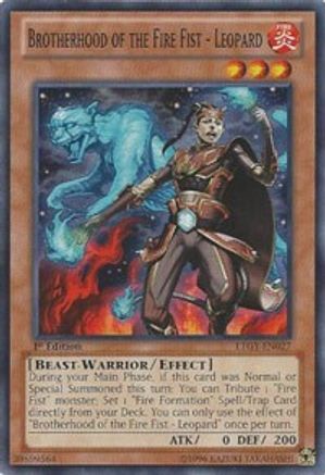 Brotherhood of the Fire Fist - Leopard (LTGY-EN027) - Lord of the Tachyon Galaxy 1st Edition