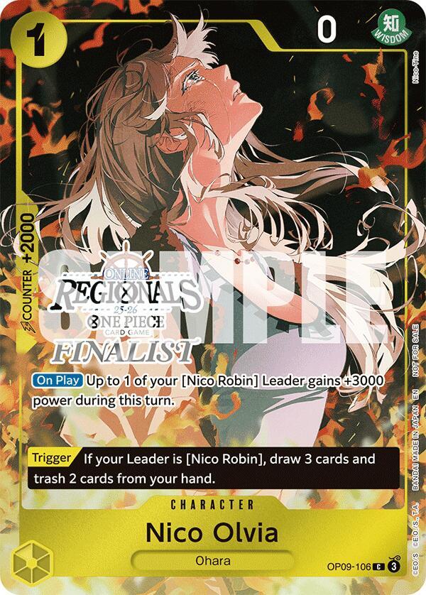 Nico Olvia (Online Regional Finalist Card Set 2025 Vol.1) (OP09-106) [One Piece Promotion Cards]