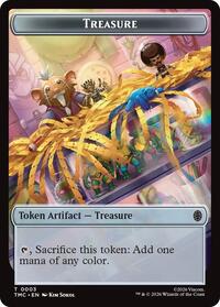 Treasure // Ninja Double-Sided Token (3 // 5) [Commander: Teenage Mutant Ninja Turtles]