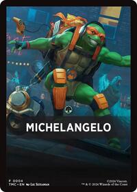 Michelangelo Theme Card (4) [Commander: Teenage Mutant Ninja Turtles]