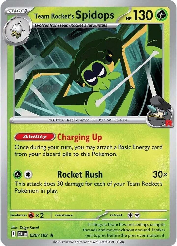 Team Rocket's Spidops - 020/182 (020/182) [Deck Exclusives]