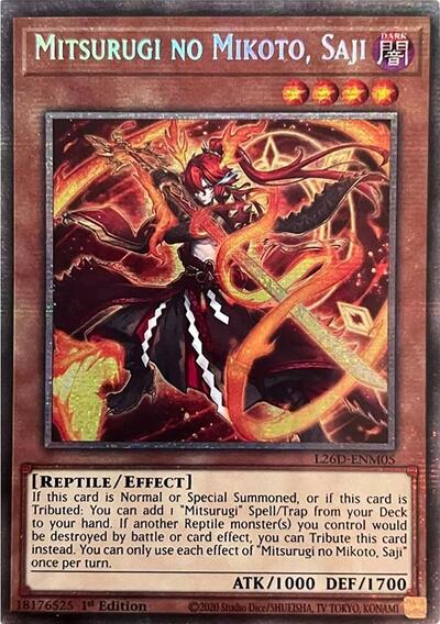Mitsurugi no Mikoto, Saji (Starlight Rare) (L26D-ENM05) [Legendary Modern Decks 2026]