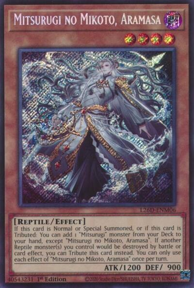 Mitsurugi no Mikoto, Aramasa (Secret Rare) (L26D-ENM06) [Legendary Modern Decks 2026]