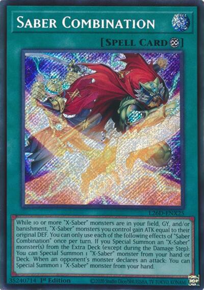 Saber Combination (Secret Rare) (L26D-ENX25) [Legendary Modern Decks 2026]