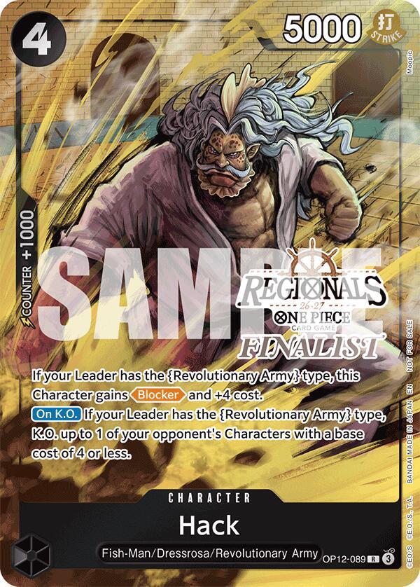 Hack (Regionals Finalist Card Set 26-27) (OP12-089) [One Piece Promotion Cards]