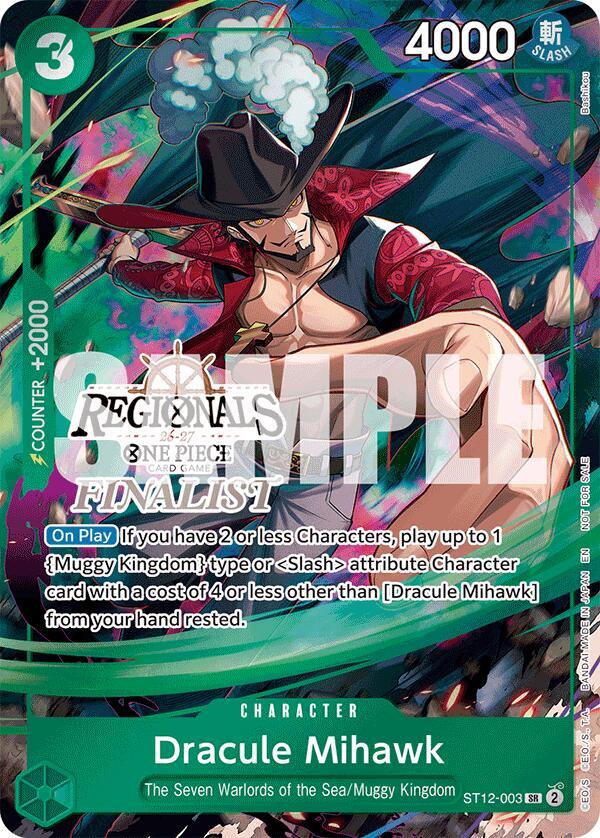 Dracule Mihawk (Regionals Finalist Card Set 26-27) (ST12-003) [One Piece Promotion Cards]