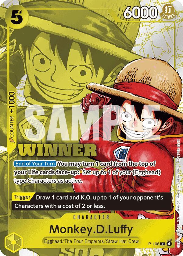 Monkey.D.Luffy (Winner Pack 2026 Vol. 2) (P-106) [One Piece Promotion Cards]