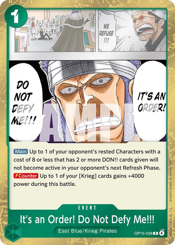 It's an Order! Do Not Defy Me!!! (OP15-038) [Adventure on Kami's Island]