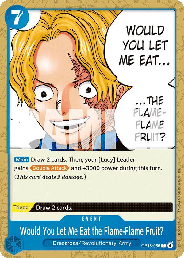 Would You Let Me Eat the Flame-Flame Fruit? (OP15-056) [Adventure on Kami's Island]