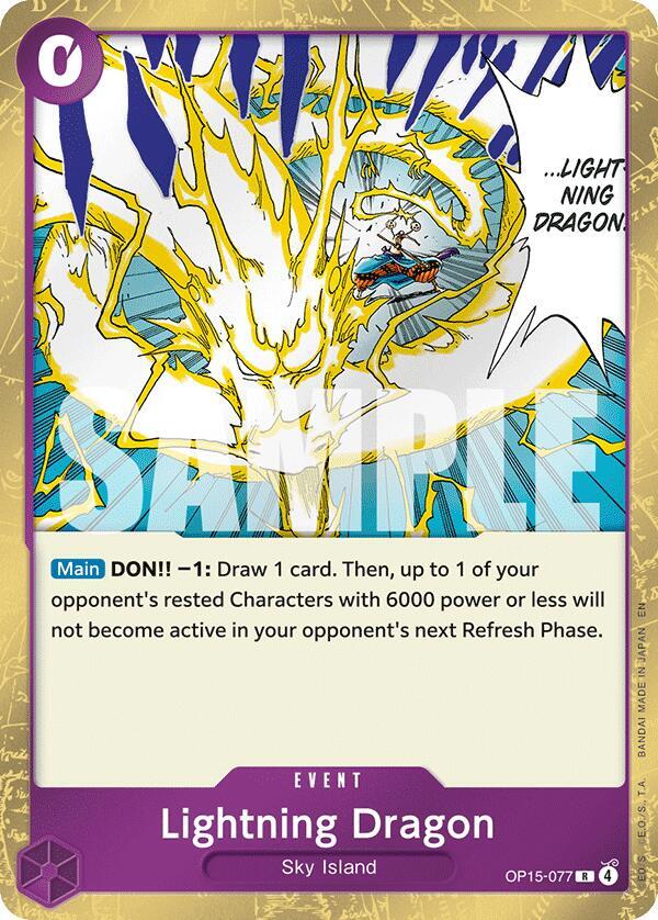 Lightning Dragon (OP15-077) [Adventure on Kami's Island]