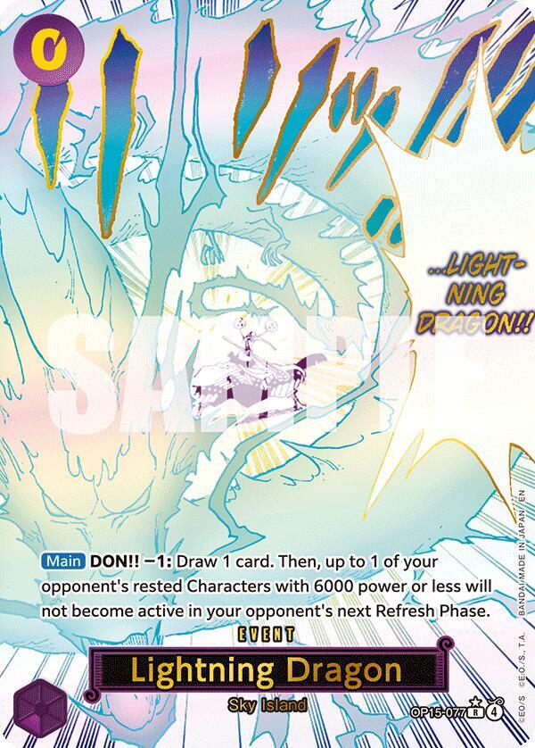 Lightning Dragon (Alternate Art) (OP15-077) [Adventure on Kami's Island]