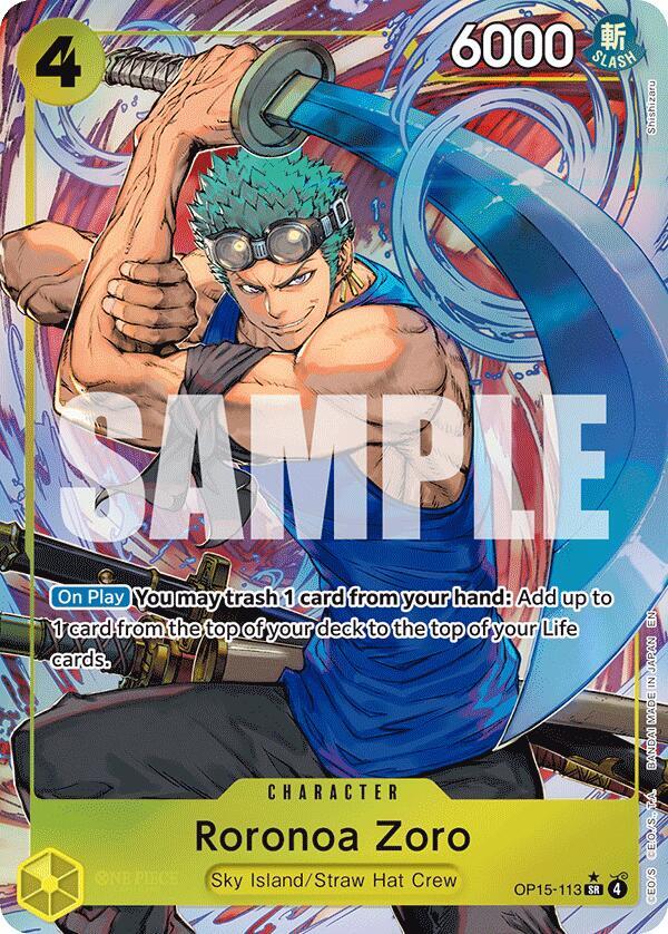 Roronoa Zoro (OP15-113) (Alternate Art) (OP15-113) [Adventure on Kami's Island]