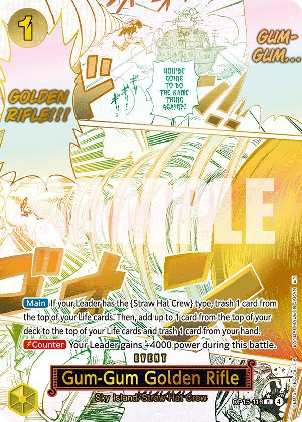 Gum-Gum Golden Rifle (Alternate Art) (OP15-116) [Adventure on Kami's Island]