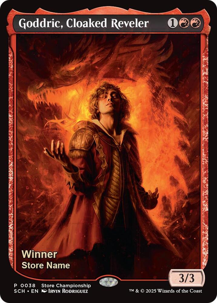 Goddric, Cloaked Reveler (Winner) (38) [Game Day & Store Championship Promos]