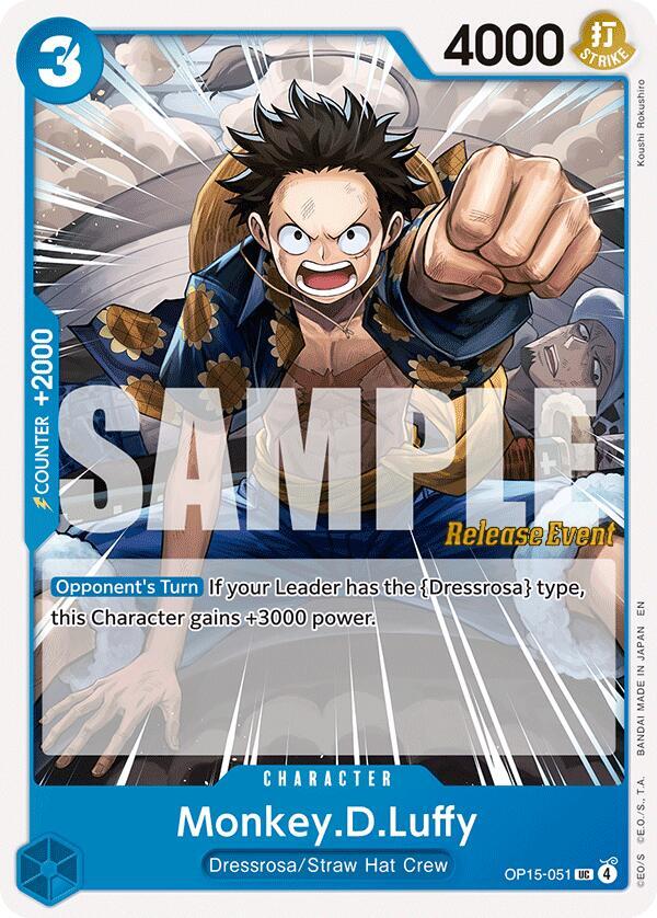 Monkey.D.Luffy (OP15-051) (OP15-051) [Adventure on Kami's Island Release Event Cards]