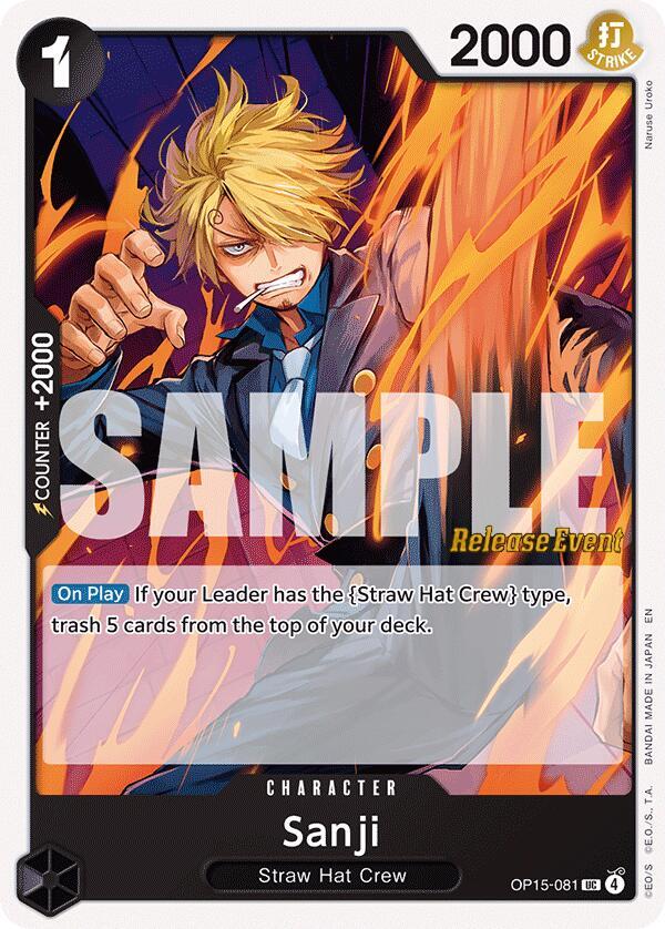Sanji (OP15-081) (OP15-081) [Adventure on Kami's Island Release Event Cards]