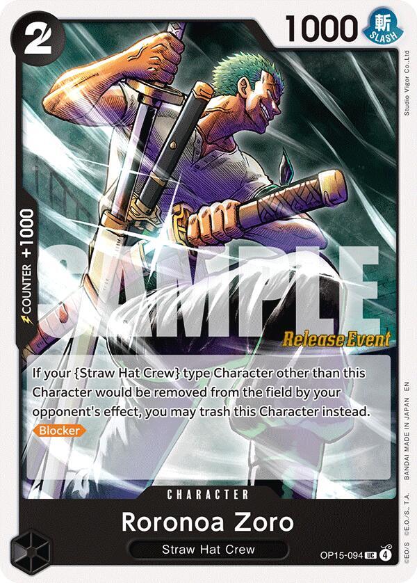 Roronoa Zoro (OP15-094) (OP15-094) [Adventure on Kami's Island Release Event Cards]