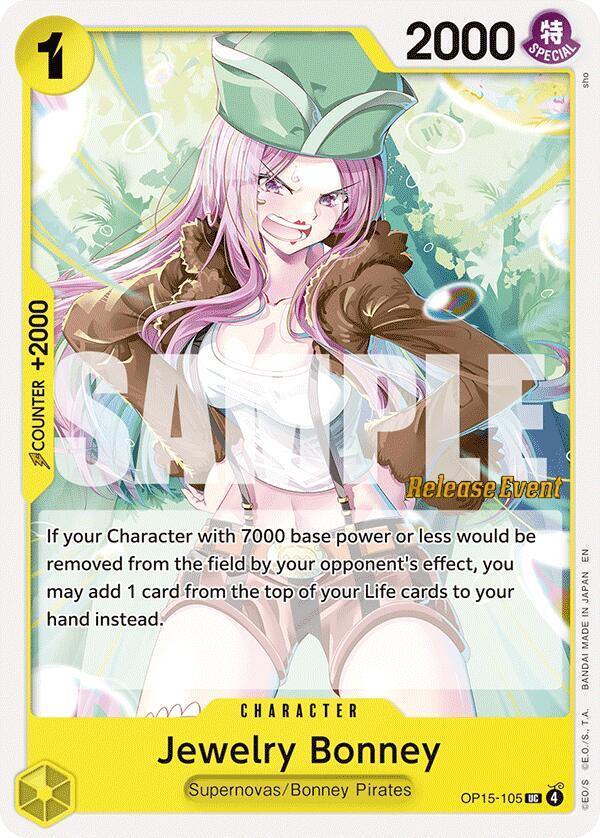 Jewelry Bonney (OP15-105) (OP15-105) [Adventure on Kami's Island Release Event Cards]