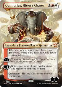 Quintorius, History Chaser (Borderless) (7) [Commander: Secrets of Strixhaven]