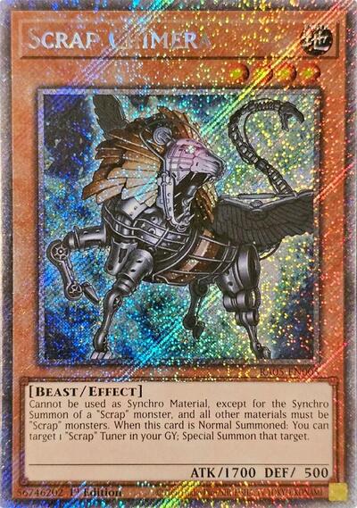 Scrap Chimera (Platinum Secret Rare) (RA05-EN005) [Rarity Collection 5]