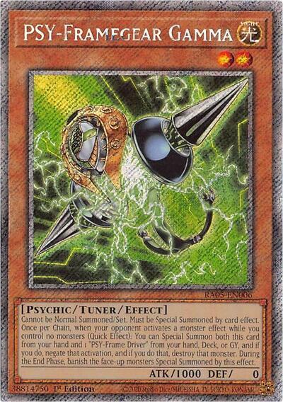 PSY-Framegear Gamma (Platinum Secret Rare) (RA05-EN006) [Rarity Collection 5]