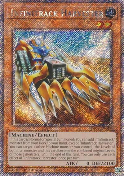 Infinitrack Harvester (Platinum Secret Rare) (RA05-EN014) [Rarity Collection 5]