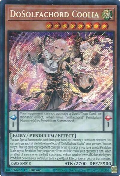 DoSolfachord Coolia (Secret Rare) (RA05-EN018) [Rarity Collection 5]