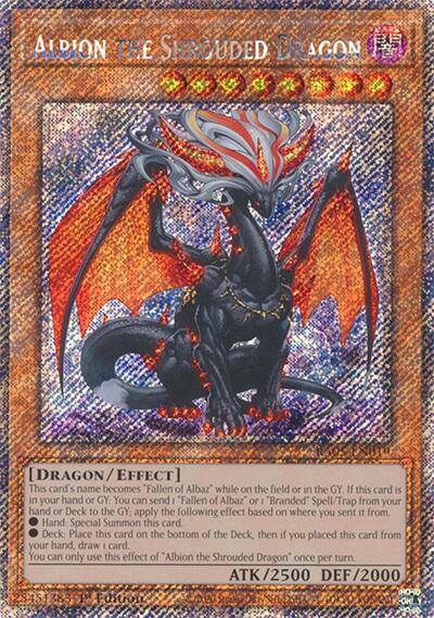 Albion the Shrouded Dragon (Platinum Secret Rare) (RA05-EN019) [Rarity Collection 5]