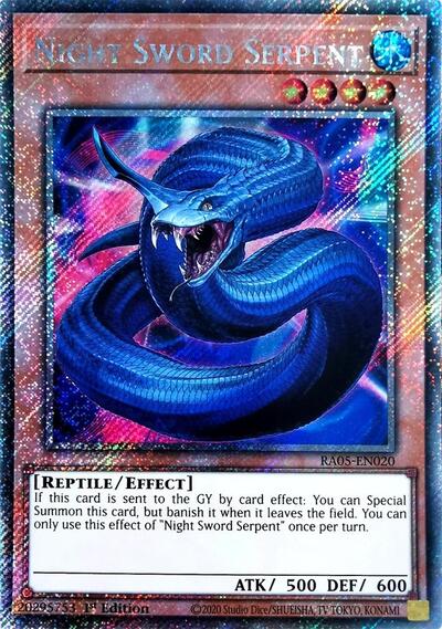 Night Sword Serpent (Platinum Secret Rare) (RA05-EN020) [Rarity Collection 5]