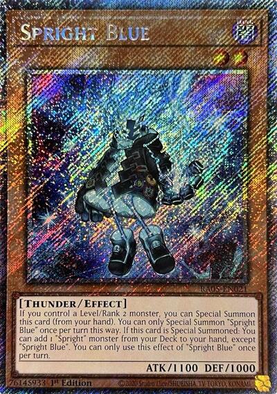 Spright Blue (Platinum Secret Rare) (RA05-EN021) [Rarity Collection 5]