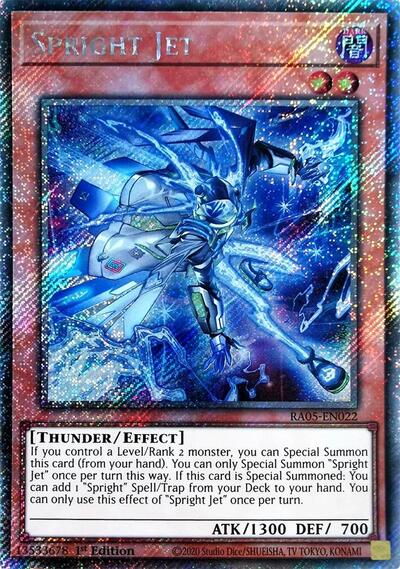 Spright Jet (Platinum Secret Rare) (RA05-EN022) [Rarity Collection 5]