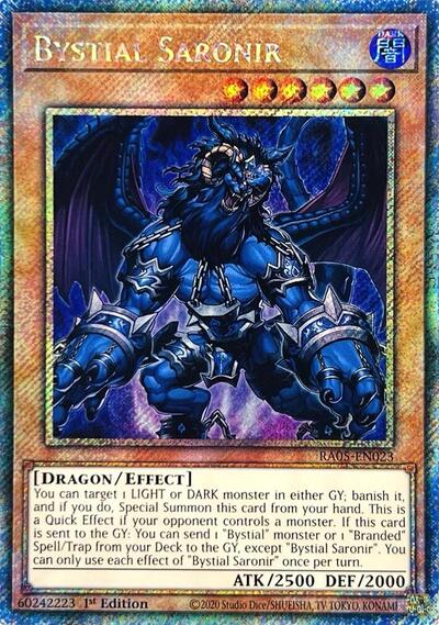 Bystial Saronir (Platinum Secret Rare) (RA05-EN023) [Rarity Collection 5]