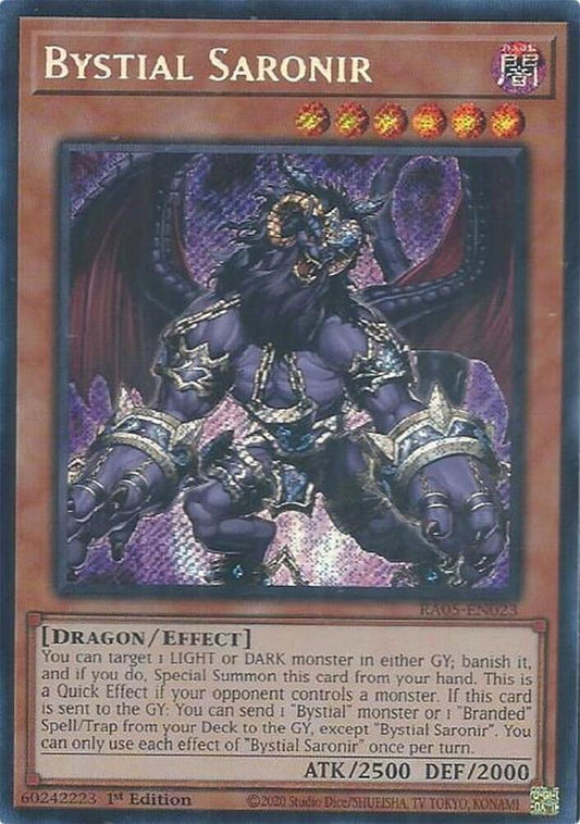Bystial Saronir (Secret Rare) (RA05-EN023) [Rarity Collection 5]