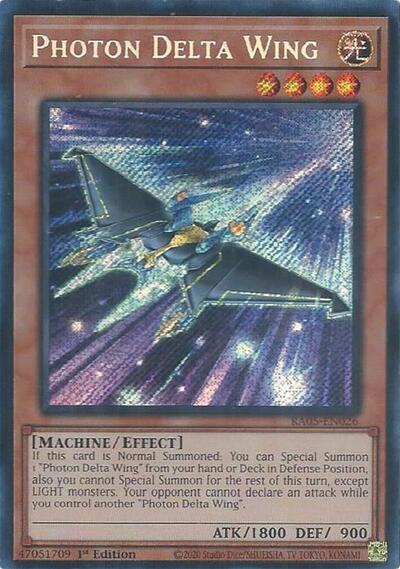Photon Delta Wing (Secret Rare) (RA05-EN026) [Rarity Collection 5]