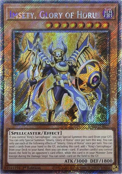 Imsety, Glory of Horus (Platinum Secret Rare) (RA05-EN027) [Rarity Collection 5]