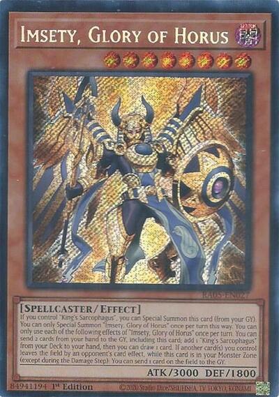Imsety, Glory of Horus (Secret Rare) (RA05-EN027) [Rarity Collection 5]