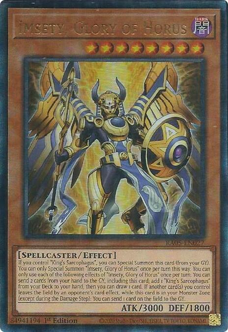 Imsety, Glory of Horus (Ultimate Rare) (RA05-EN027) [Rarity Collection 5]
